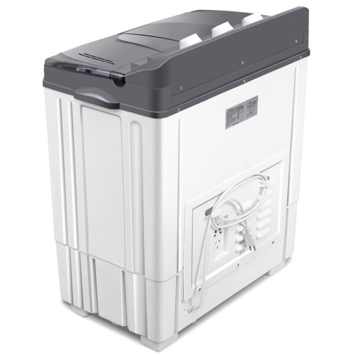 Costway High Efficiency Portable Washer & Dryer Combo in White And Gray